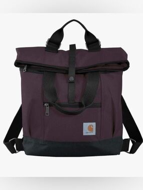 Carhartt Legacy Backpack in Plum with Black Accents for laptop and bottles
